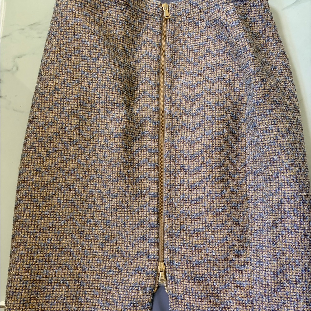 J. Crew Lavender-Blend Tweed Zip-Front Pencil Skirt - Picture 5 of 5